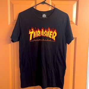 Thrasher magazine San Francisco black and yellow logo tee - youth medium